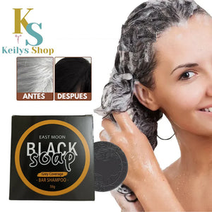 "Adiós Canas: Shampoo Unisex en Barra Black Soap"